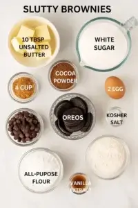 SLUTTY BROWNIES INGREDIENTS