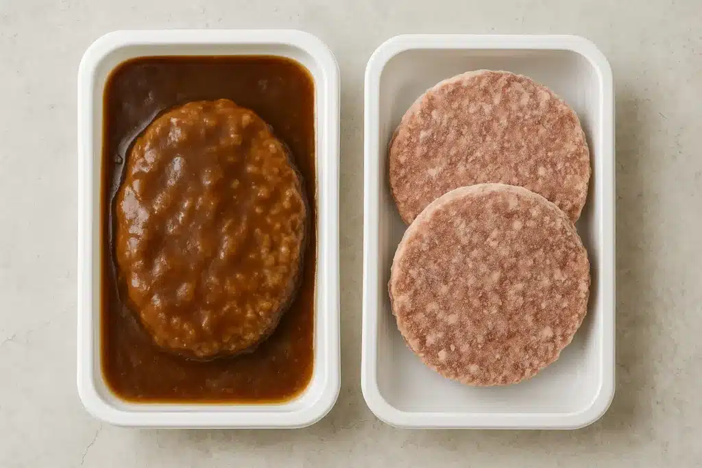 Frozen Salisbury Steak vs Hamburger Patties