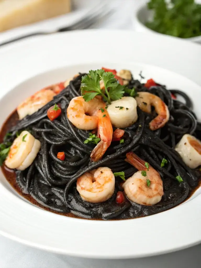 squid ink seafood pasta recipe