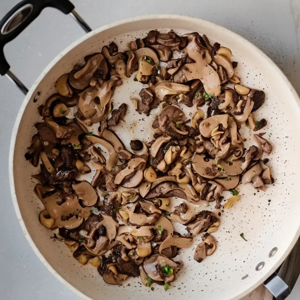 vegan beef stroganoff
